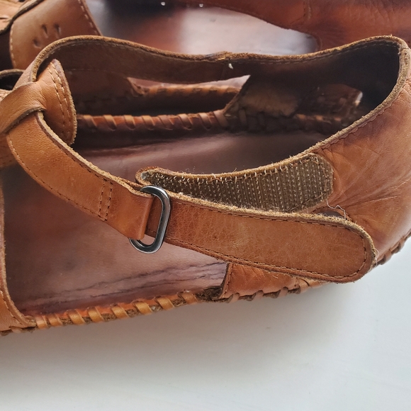 Pikolinos women punched tan leather sandals closed toe size EU 37 - Picture 9 of 10